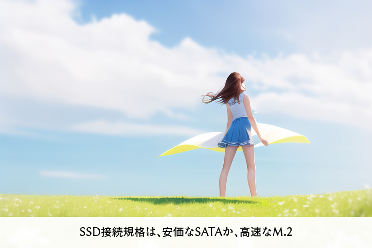 SSD接続規格は、安価なSATAか、高速なM.2